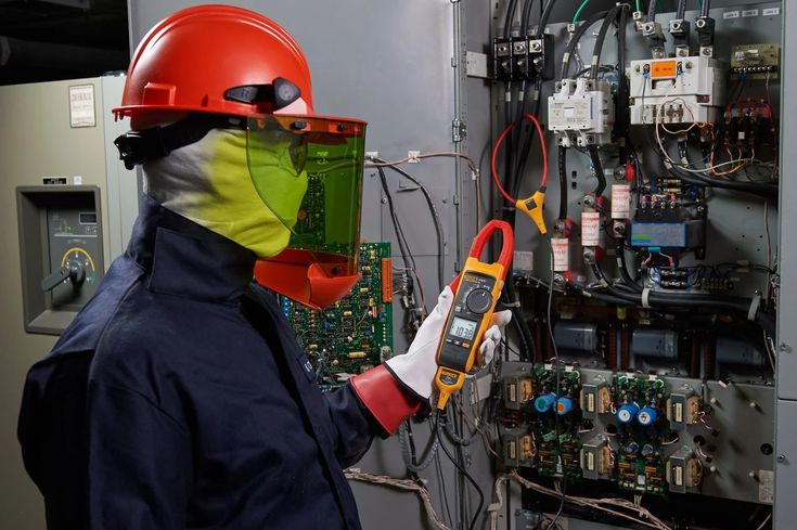 Engineer performing technical diagnostics on-site