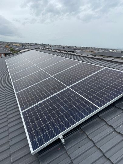 Rooftop solar panel installation